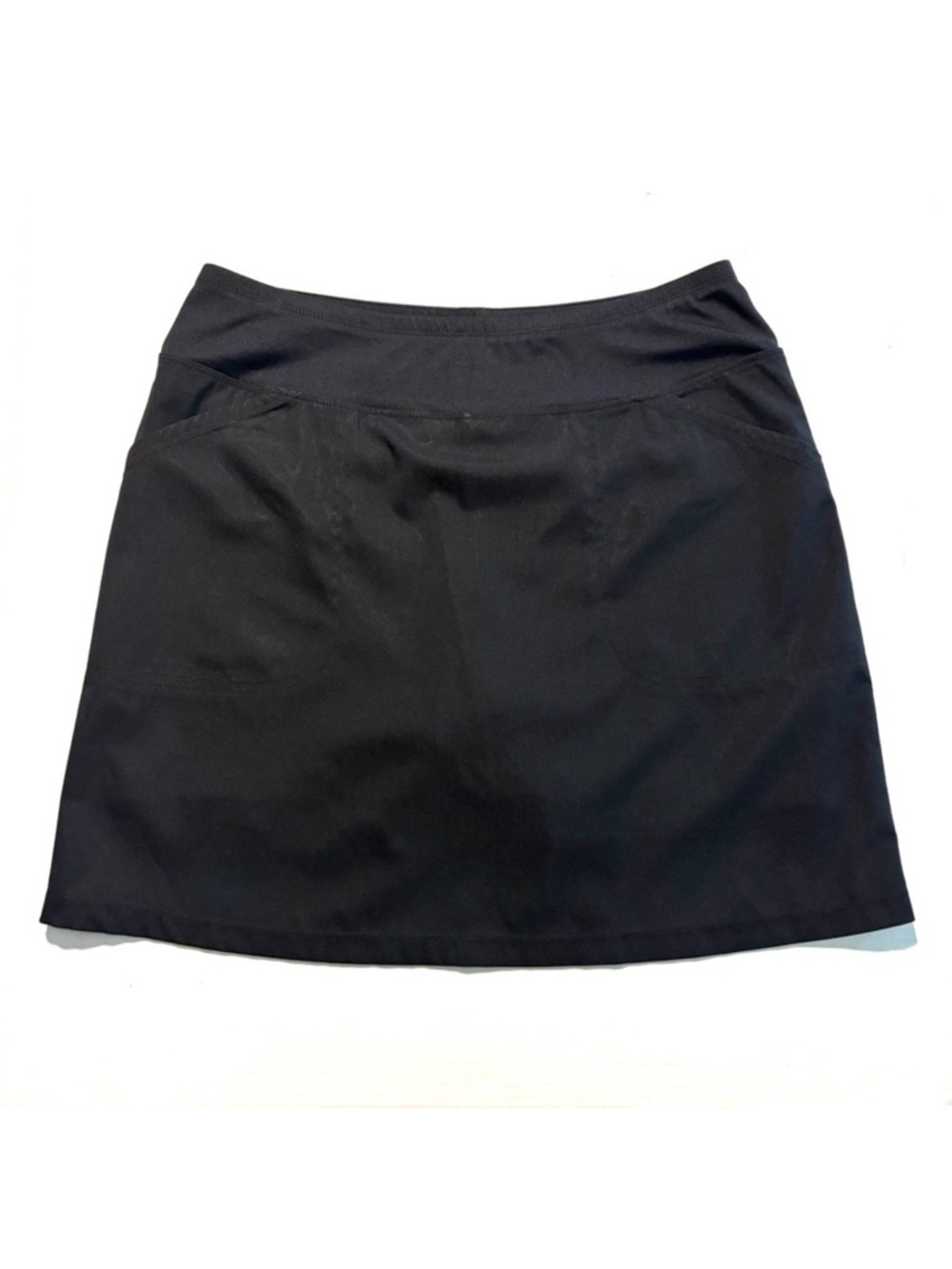 Cypress Club Athletic Skort Black Pockets Built in Shorts Elastic Waist Womens M